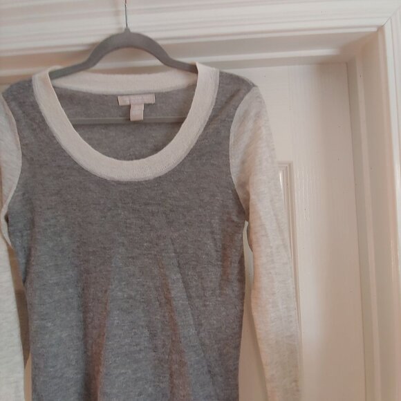 Banana Republic Alpaca/Nylon/Wool Blend L Sleeve Elbow Patch Pullover M - Picture 7 of 11